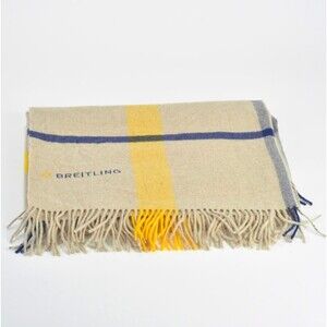 Breitling Unisex Virgin Wool Scarf Shawl Throw Nova Plaid Made in Italy